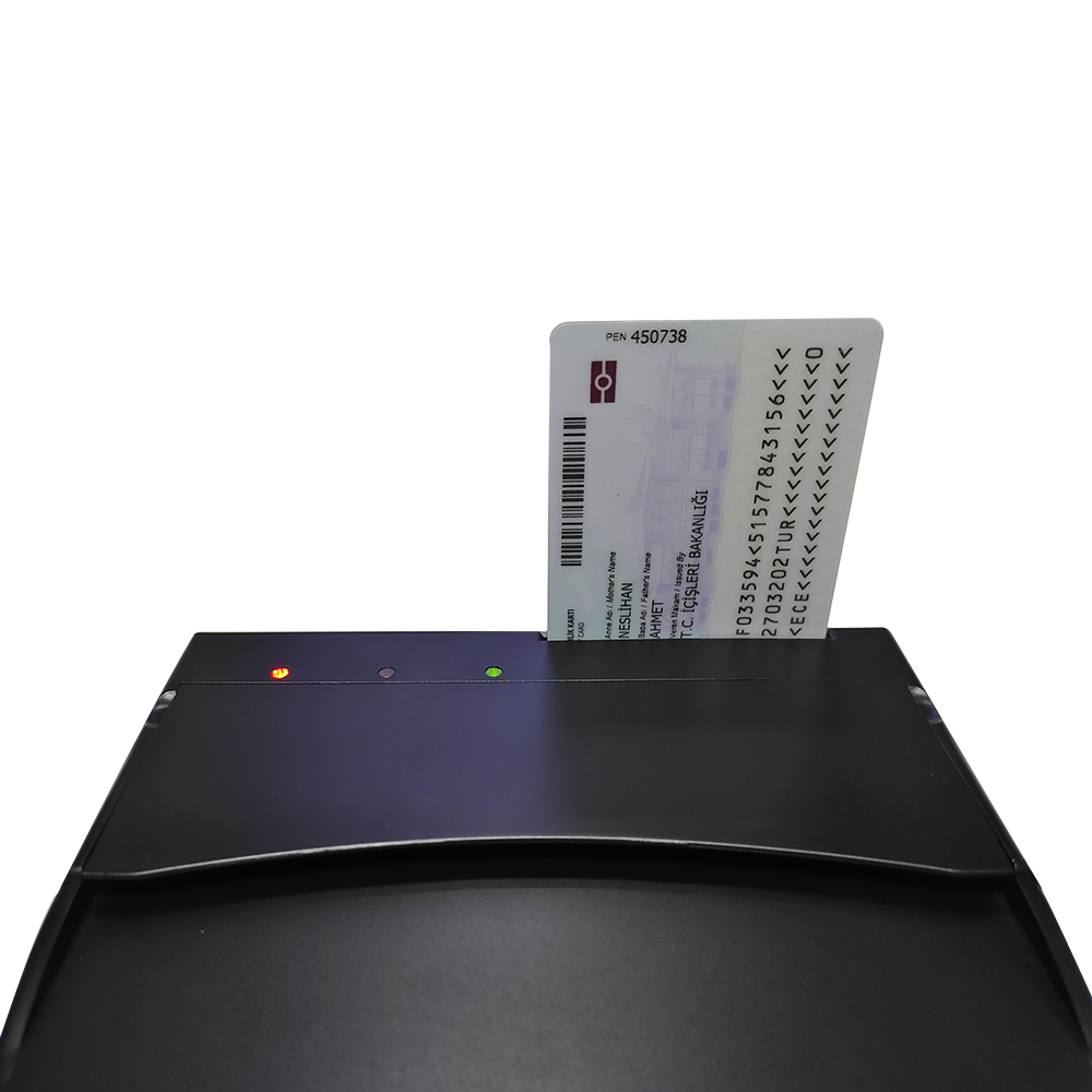 华辰联创 USB OCR护照半页MRZ 和 ID 芯片卡读卡器 PPR100 Plus