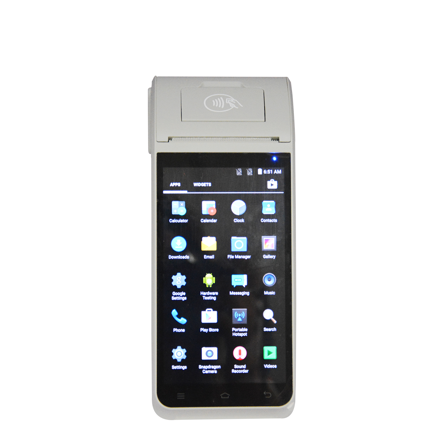 NFC Android 11.0 智能 POS 终端，带 58 毫米热敏打印机 HCC-Z91