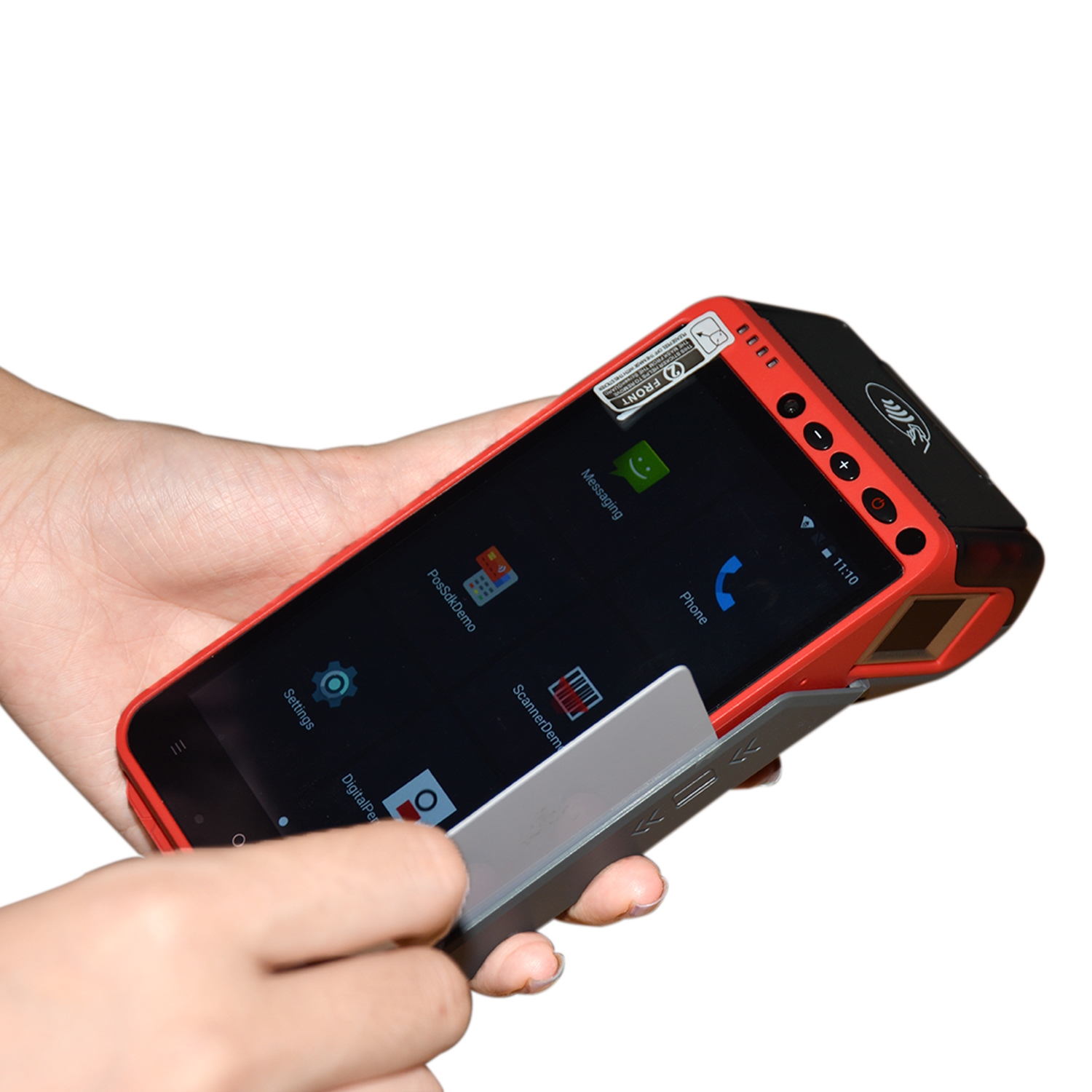 HCC 4G/3G/2G WIFI BT Android7.0 5 英寸 EMV 一体式手持 Pos 设备，带 Nfc 读卡器 Z100