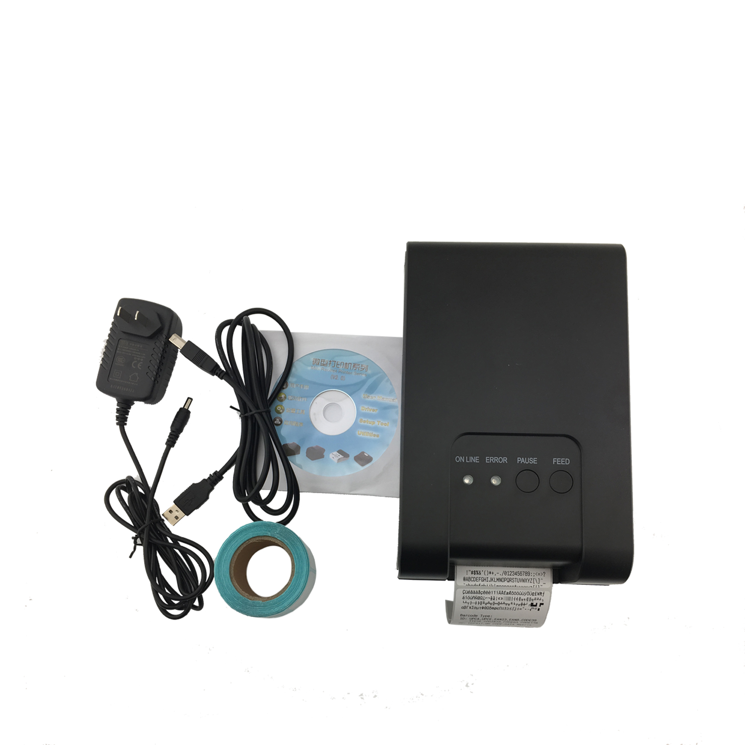 桌面 ESC/POS 58mm USB 以太网 USB 接口热敏条码标签打印机 HCC-TL21