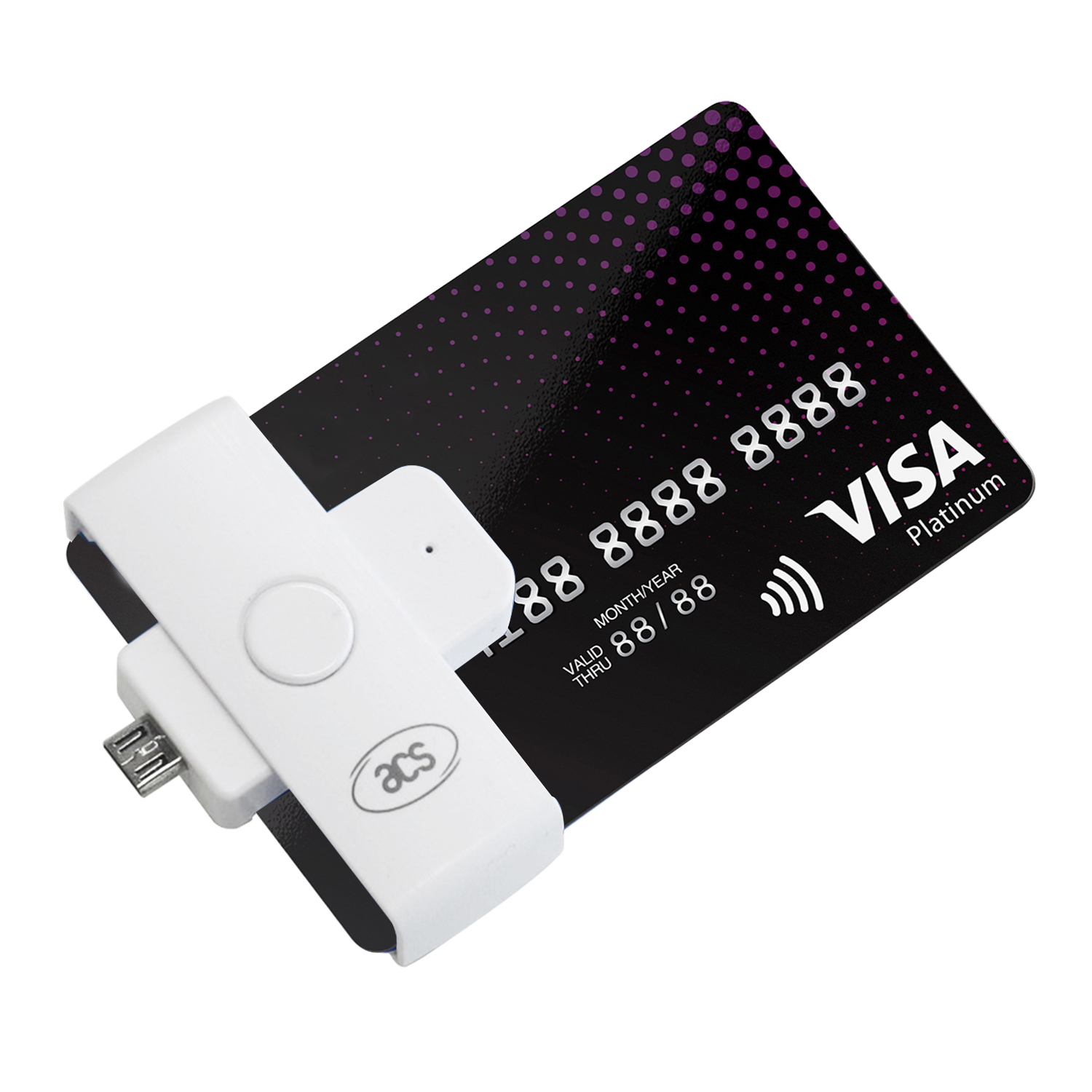 适用于电子银行的最佳 Micro USB ACS 接触式智能卡读卡器 ACR39U-ND