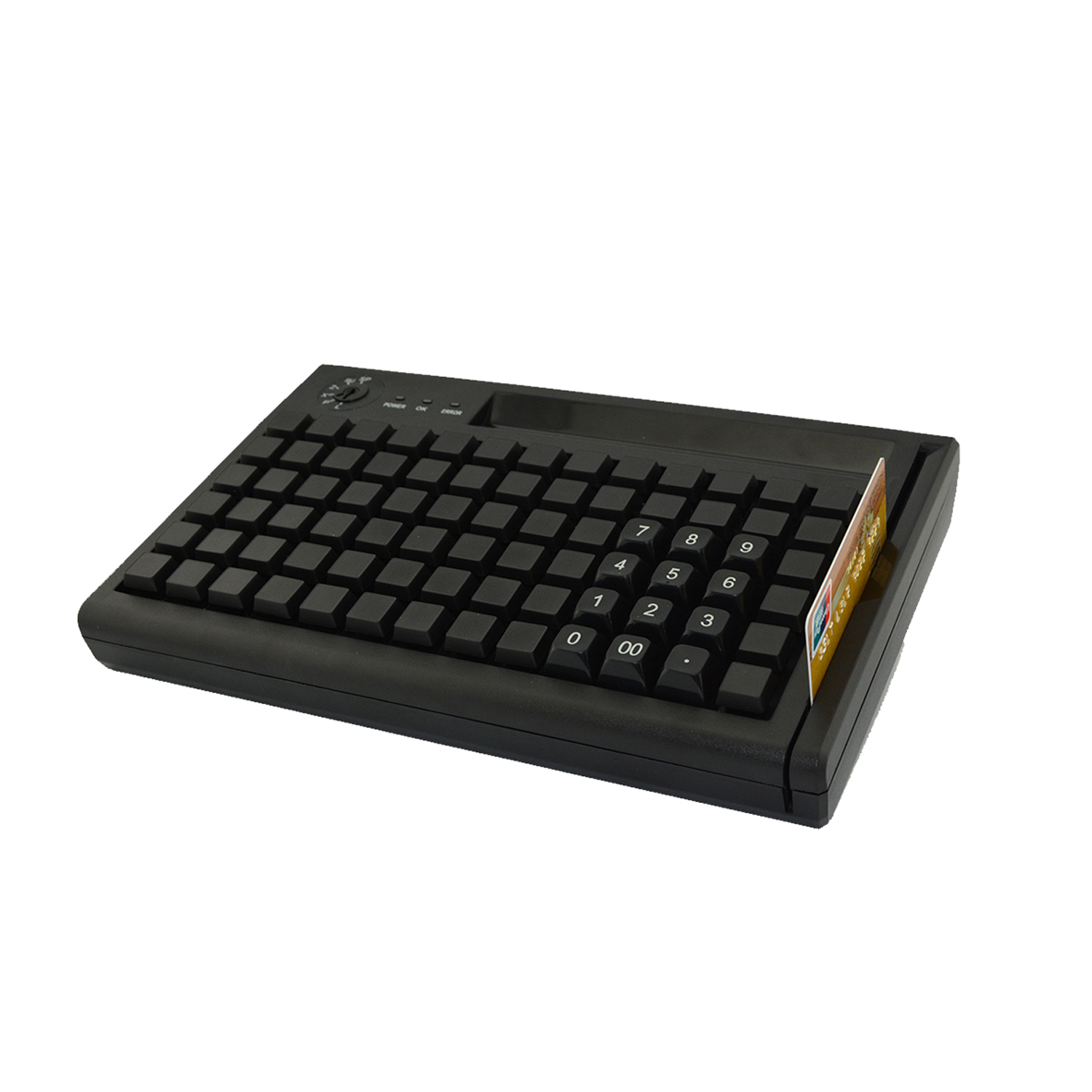 78键 USB PS/2 编程 POS 键盘带磁条读卡器 KB78M-S
