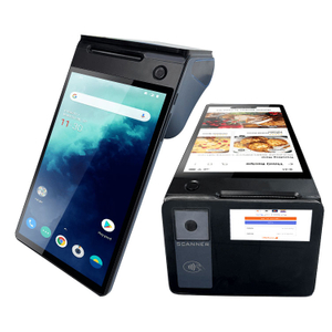 Android 14 双屏 8 英寸 NFC 手持 POS 终端，带 40 毫米票据打印机非接触式读卡器支付 Z150