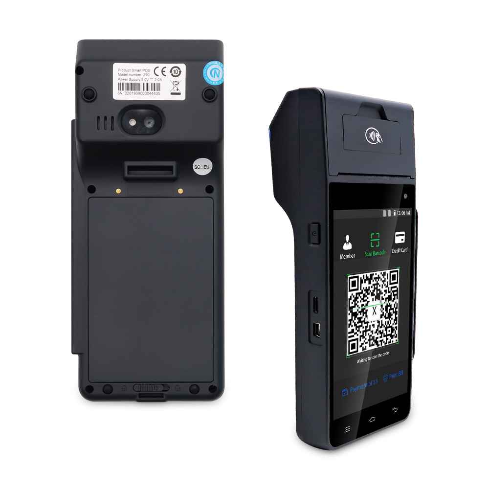 5英寸4G Android 12读卡器手持式POS与打印机HCC-Z90