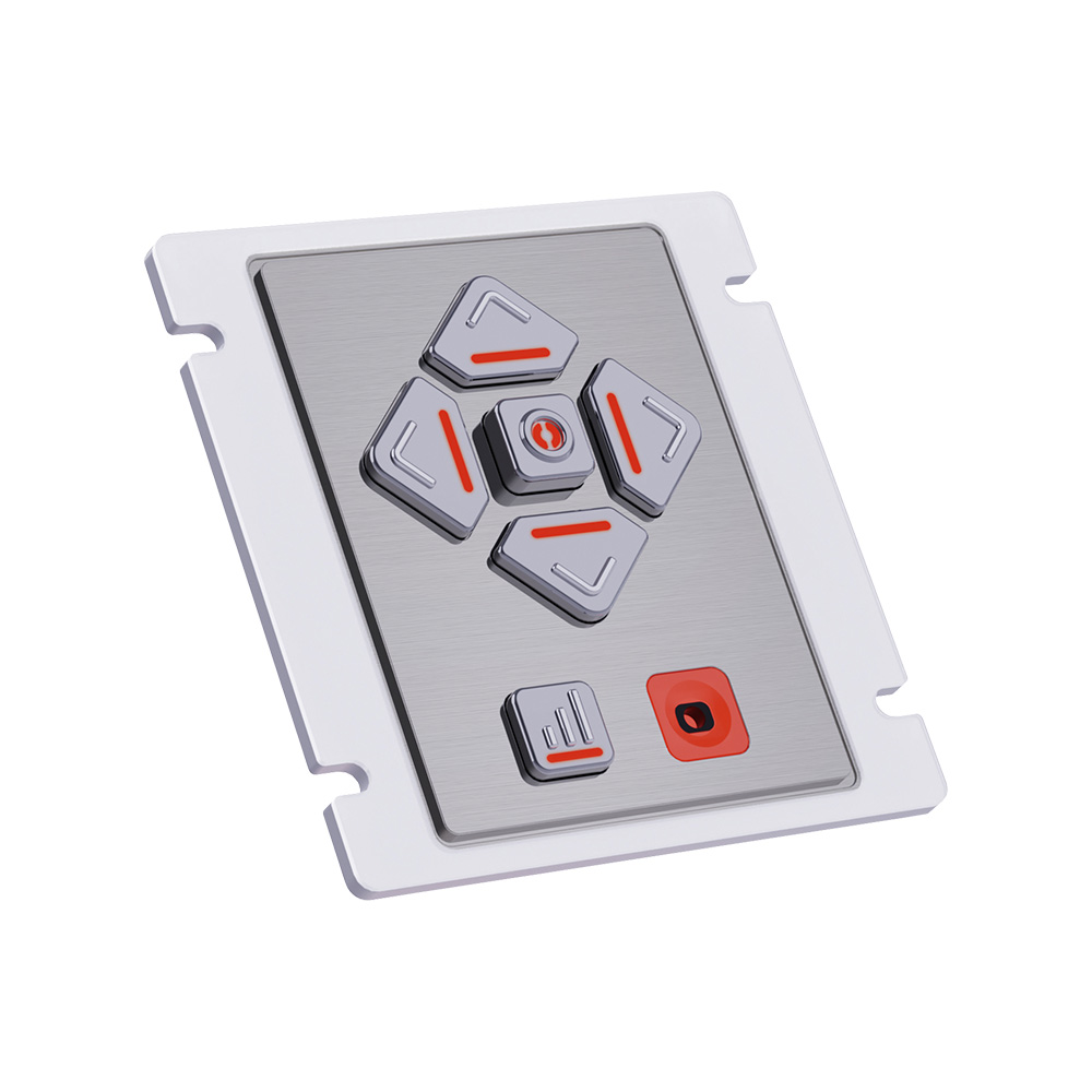 适用于 POS 自助终端的 6 键可编程背光盲文 ADA DDA 音频导航键盘 AKB10