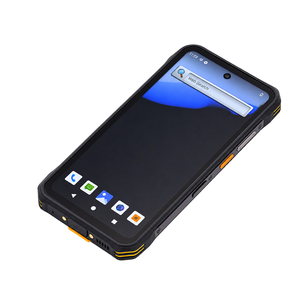 H68T Android 14 坚固型手持式 PDA，带 6.56 英寸显示屏 IP68 防护等级 4G NFC 和可选条形码扫描仪